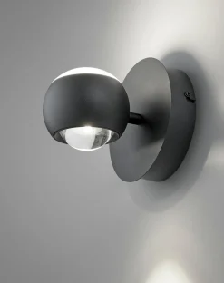 Musterring LED-Wandleuchte 1flg schwarz