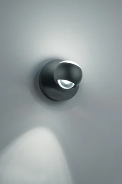 Musterring LED-Wandleuchte 1flg schwarz