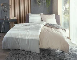 Musterring Satin-Bettwäsche grau