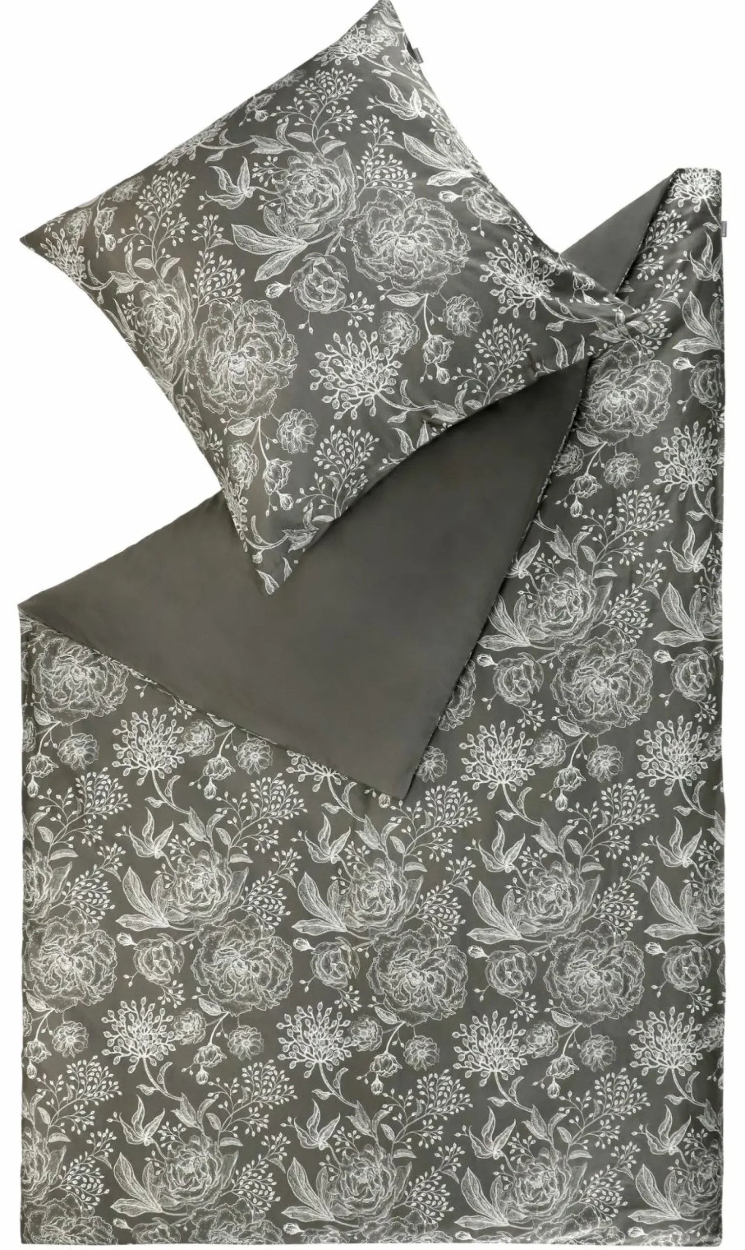 Musterring Satin-Bettwäsche grau