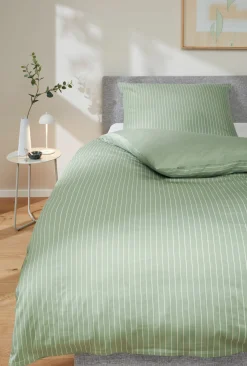 Musterring Satin-Bettwäsche grün