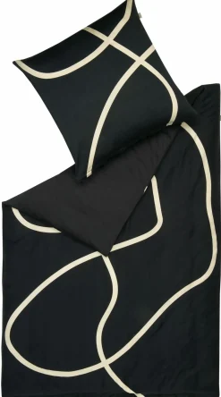 Musterring Satin-Bettwäsche beigeschwarz
