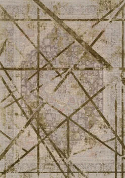 Musterring Webteppich modern grünbraun