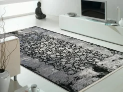 Musterring Webteppich modern grauschwarz