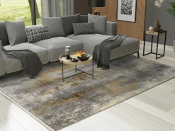 Musterring Webteppich modern goldfarbengrau