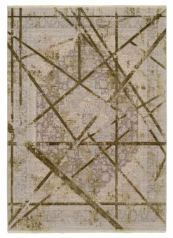 Musterring Webteppich modern beigebraungrün