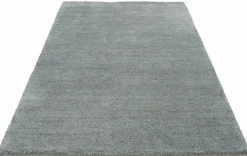 Nord Süd Handknüpfteppich grau