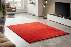 Nord Süd Handwebteppich rot