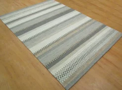 Nord Süd Moderner Webteppich graumehrfarbig