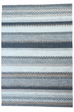 Nord Süd Moderner Webteppich graumehrfarbig