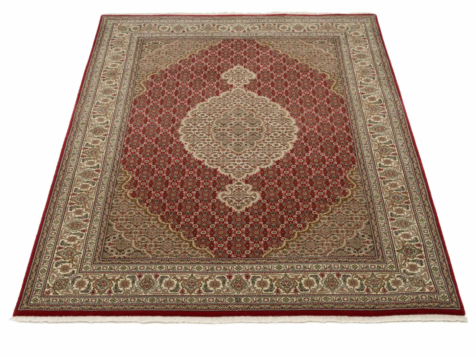 OCI Handknüpfteppich rot