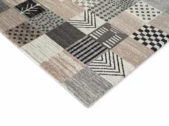 OCI Moderner Webteppich beigegraumehrfarbig