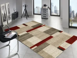 OCI Moderner Webteppich braun