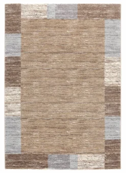 OCI Moderner Webteppich braunweiß