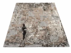 OCI Moderner Webteppich braunweiß