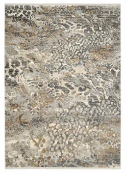 OCI Moderner Webteppich braunweiß