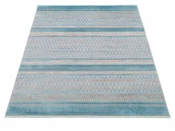 OCI Moderner Webteppich blau