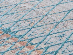 OCI Moderner Webteppich blau