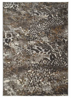 OCI Moderner Webteppich braunmehrfarbig