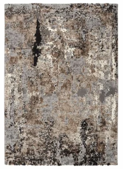 OCI Moderner Webteppich braunweiß