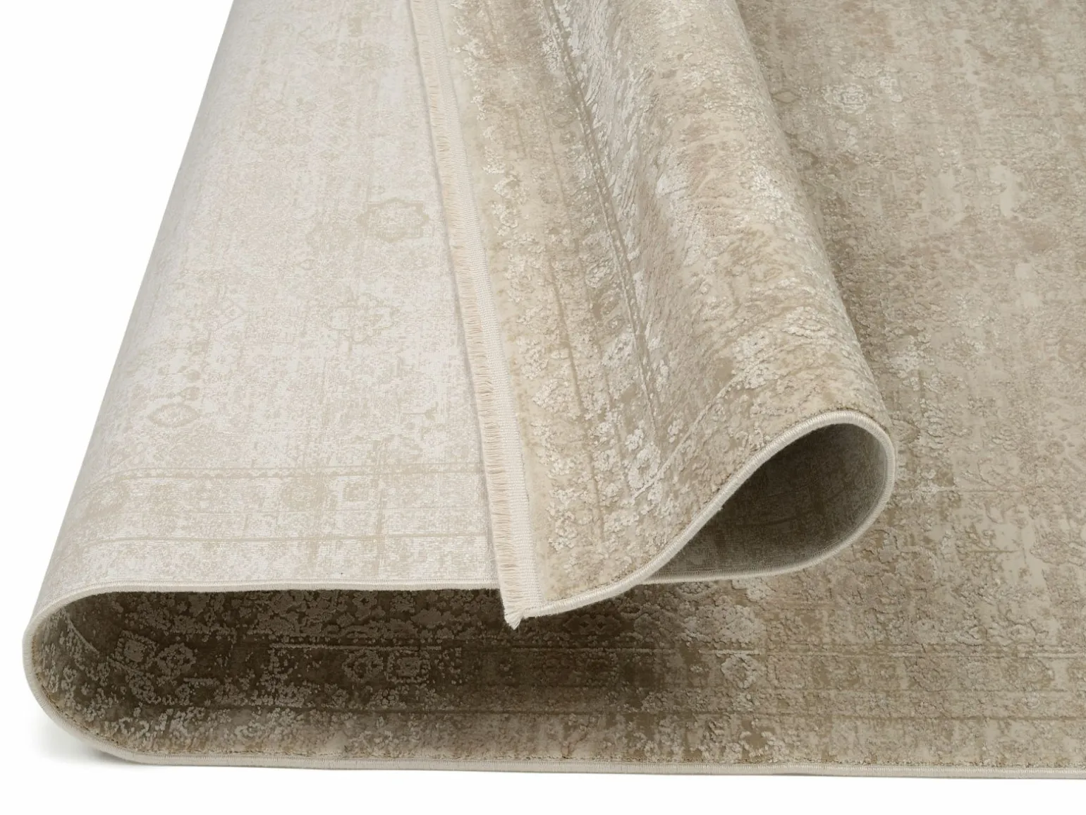 OCI Moderner Webteppich braunweiß