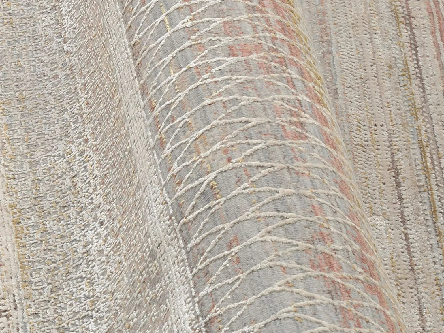 OCI Moderner Webteppich braunweiß