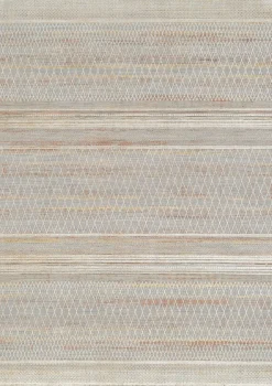 OCI Moderner Webteppich braunweiß