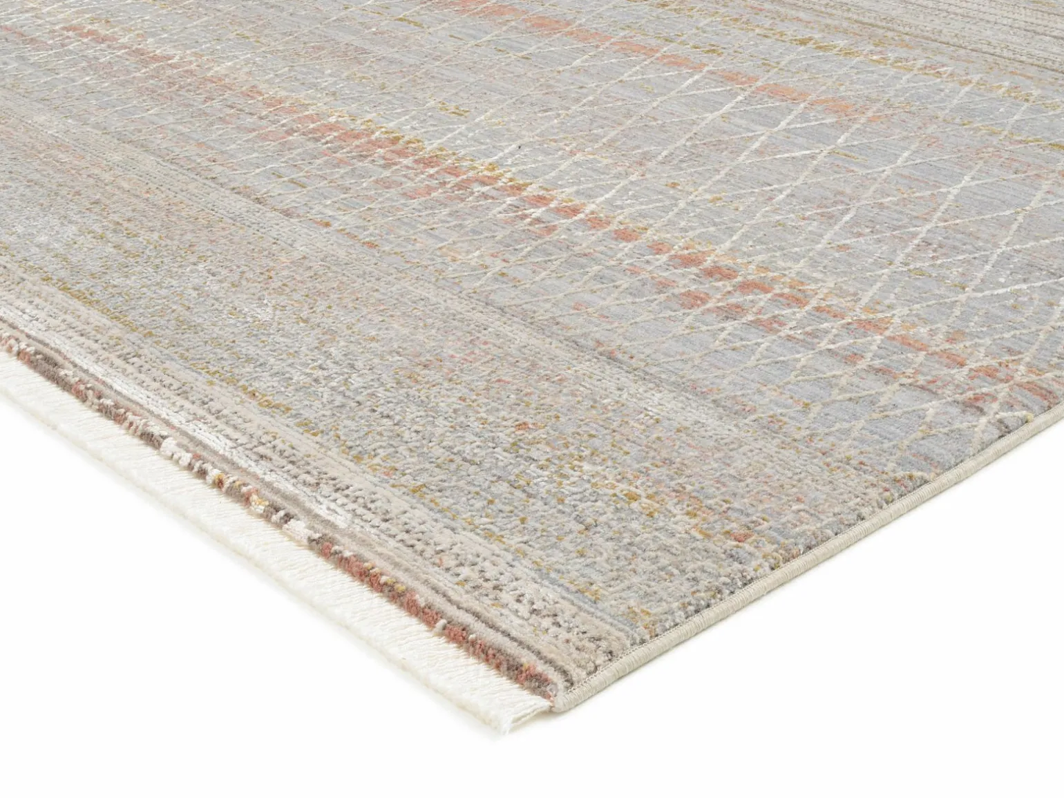 OCI Moderner Webteppich braunweiß