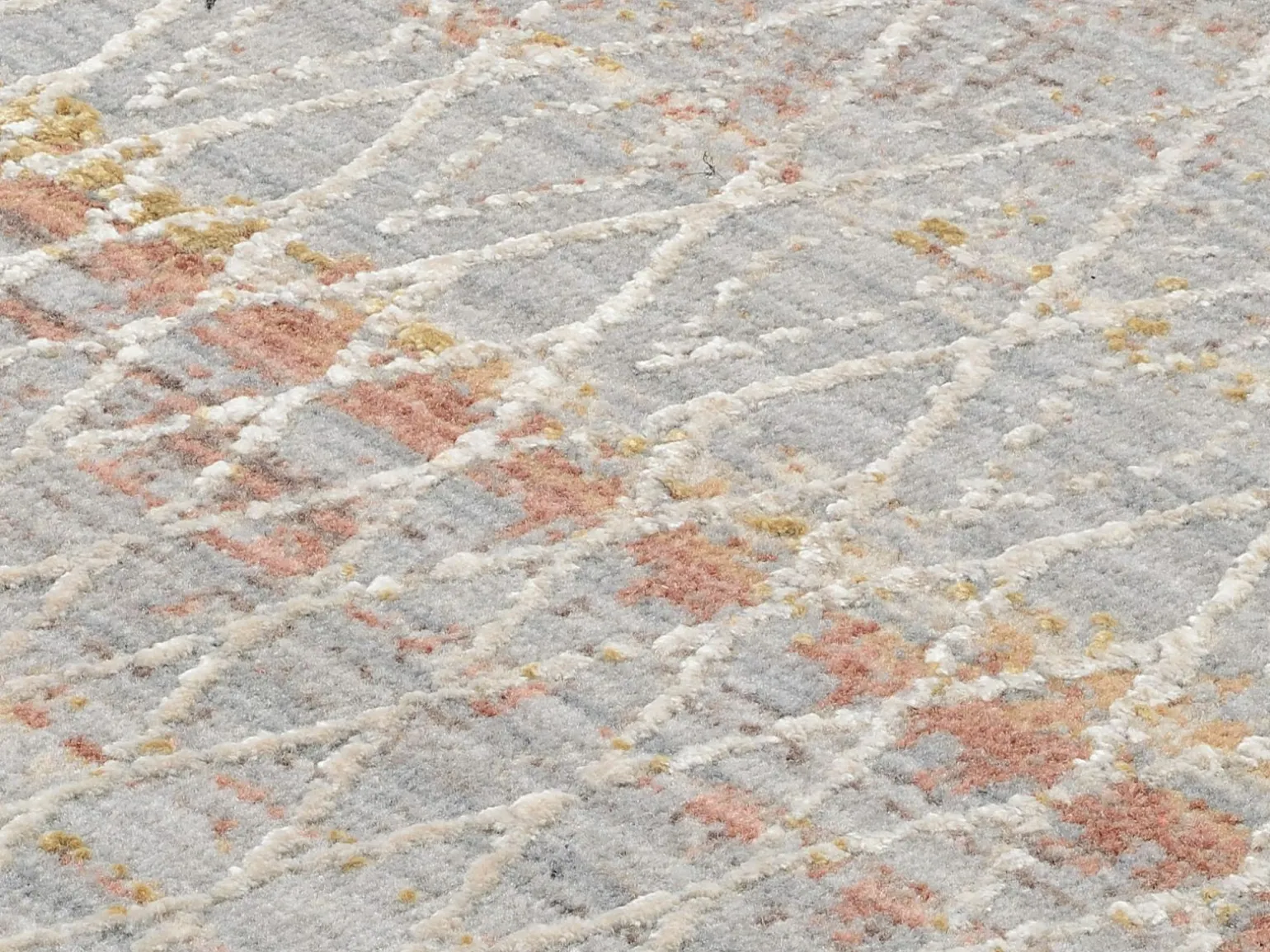 OCI Moderner Webteppich braunweiß