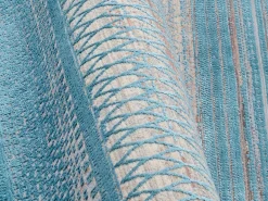 OCI Moderner Webteppich blau