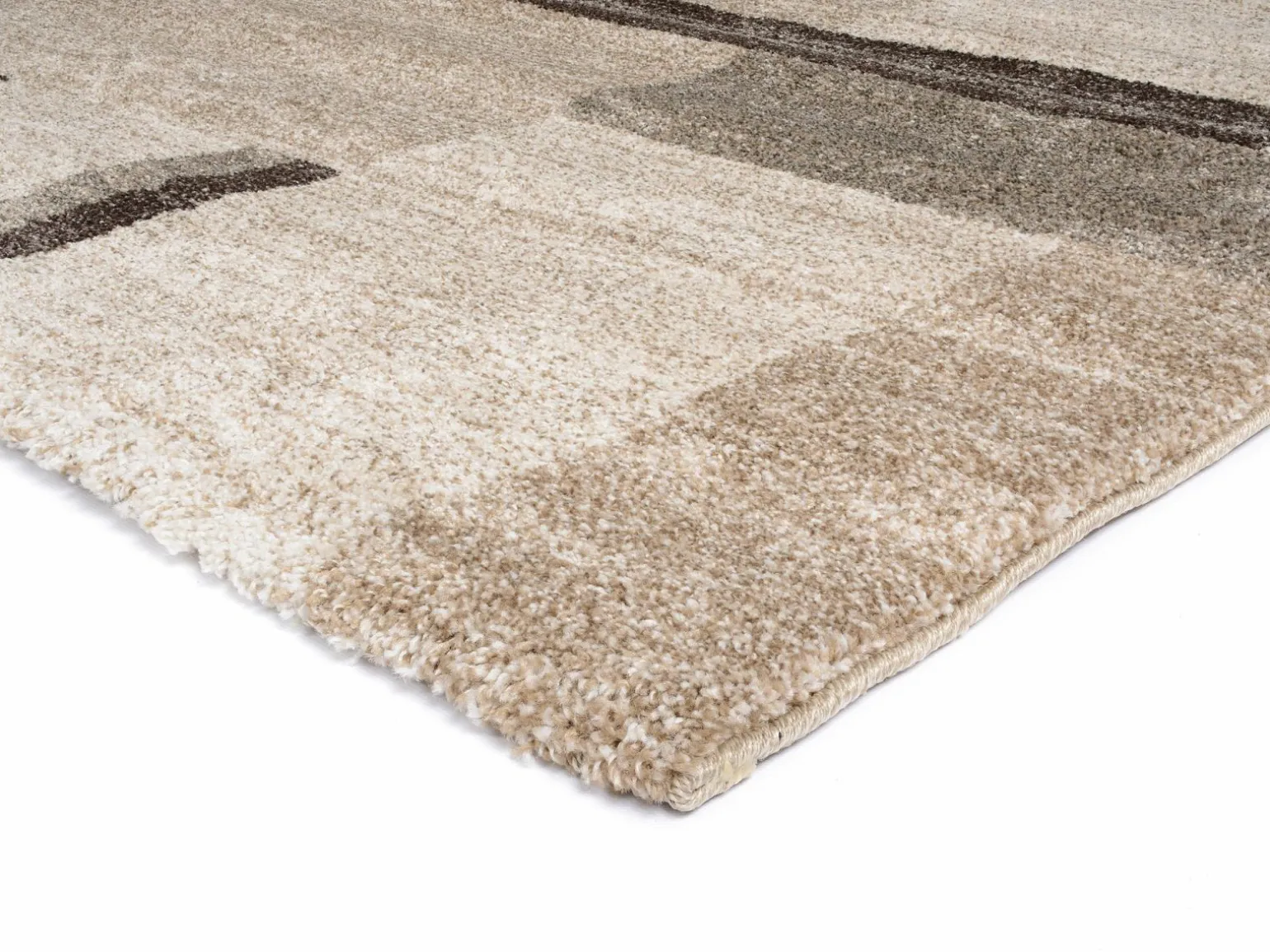 OCI Moderner Webteppich braunweiß