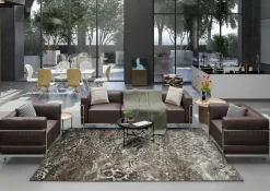 OCI Moderner Webteppich braunmehrfarbig