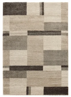 OCI Moderner Webteppich braunweiß