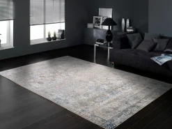 OCI Moderner Webteppich graublau