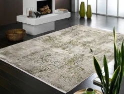 OCI Moderner Webteppich grün