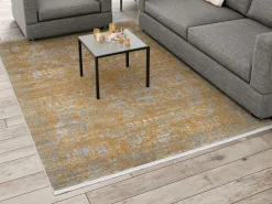 OCI Moderner Webteppich goldfarben