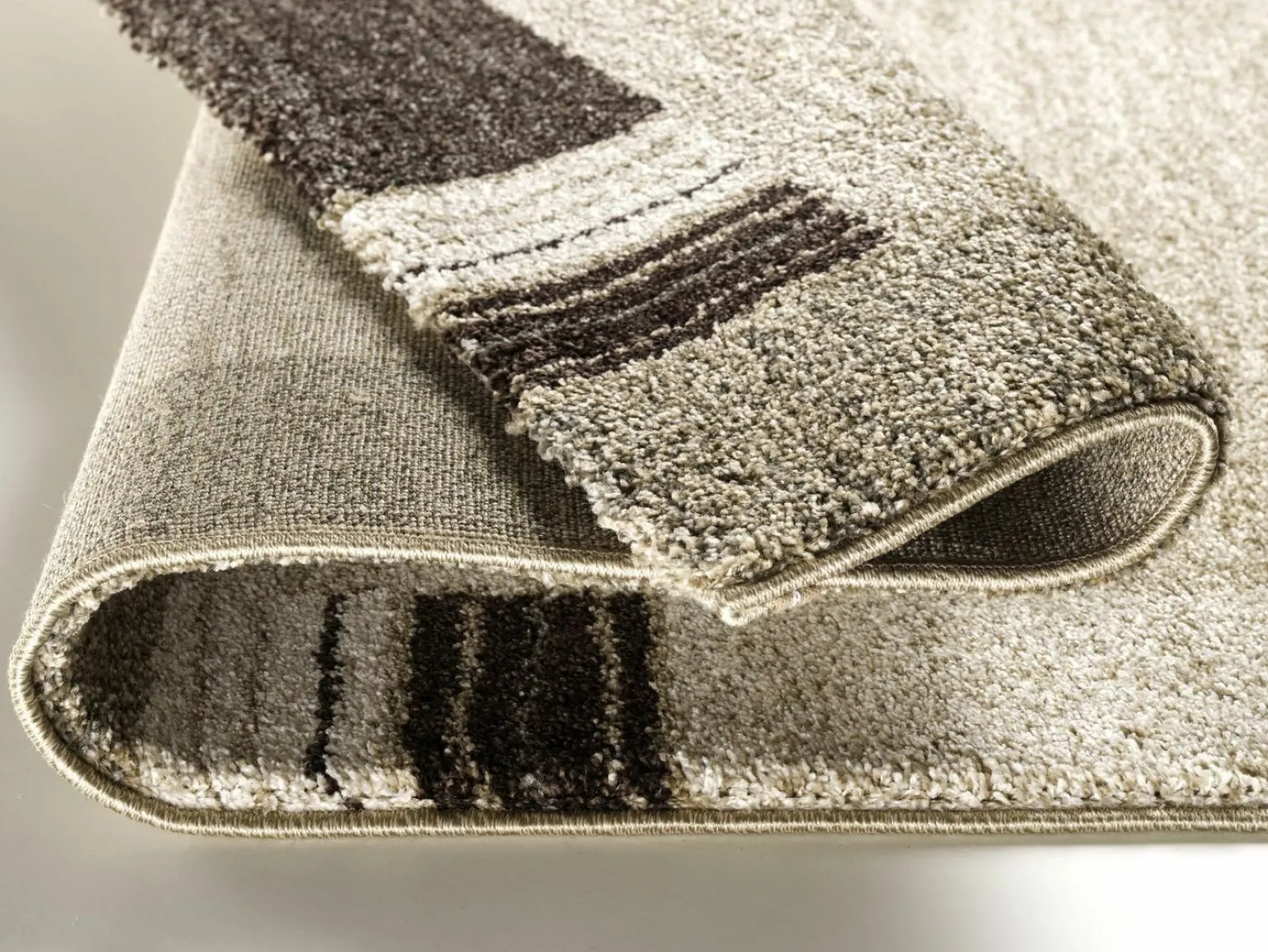 OCI Webteppich Modern braunweiß