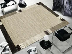 OCI Webteppich Modern braunweiß