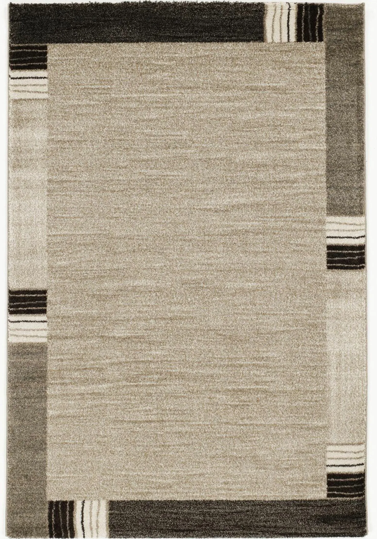 OCI Webteppich Modern braunweiß