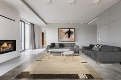 OCI Webteppich Modern braunweiß