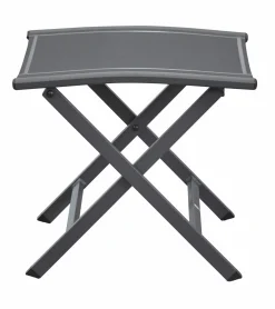 OUTDOOR Alu Textilene Hocker grau