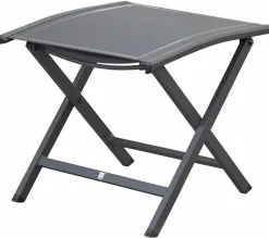 OUTDOOR Alu Textilene Hocker grau