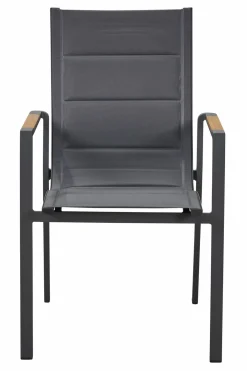 OUTDOOR Alu Textilene Stapelsessel grau