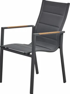 OUTDOOR Alu Textilene Stapelsessel grau