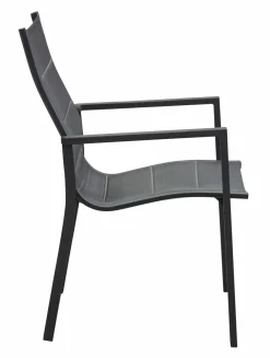 OUTDOOR Alu- Textilene Stapelsessel grau