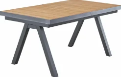 OUTDOOR Ausziehtisch Teakplatte Garten grau