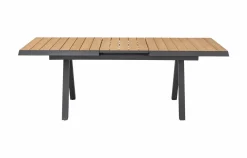 OUTDOOR Ausziehtisch Teakplatte Garten grau