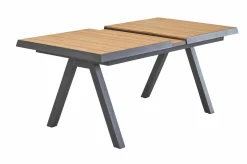 OUTDOOR Ausziehtisch Teakplatte Garten grau