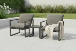 OUTDOOR Balkon Relax-Set 3-teilig grau