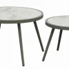 OUTDOOR Beistelltisch Set 2 tlg. grüngrau